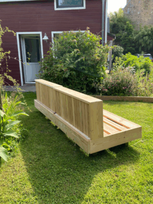 Création salon de jardin en bois (recyclage palettes)
